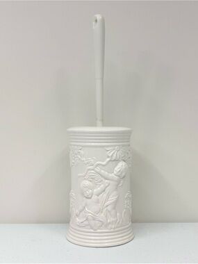 Porcelain Cherub Coquette Decor Bathroom Vintage Sears Toilet Brush